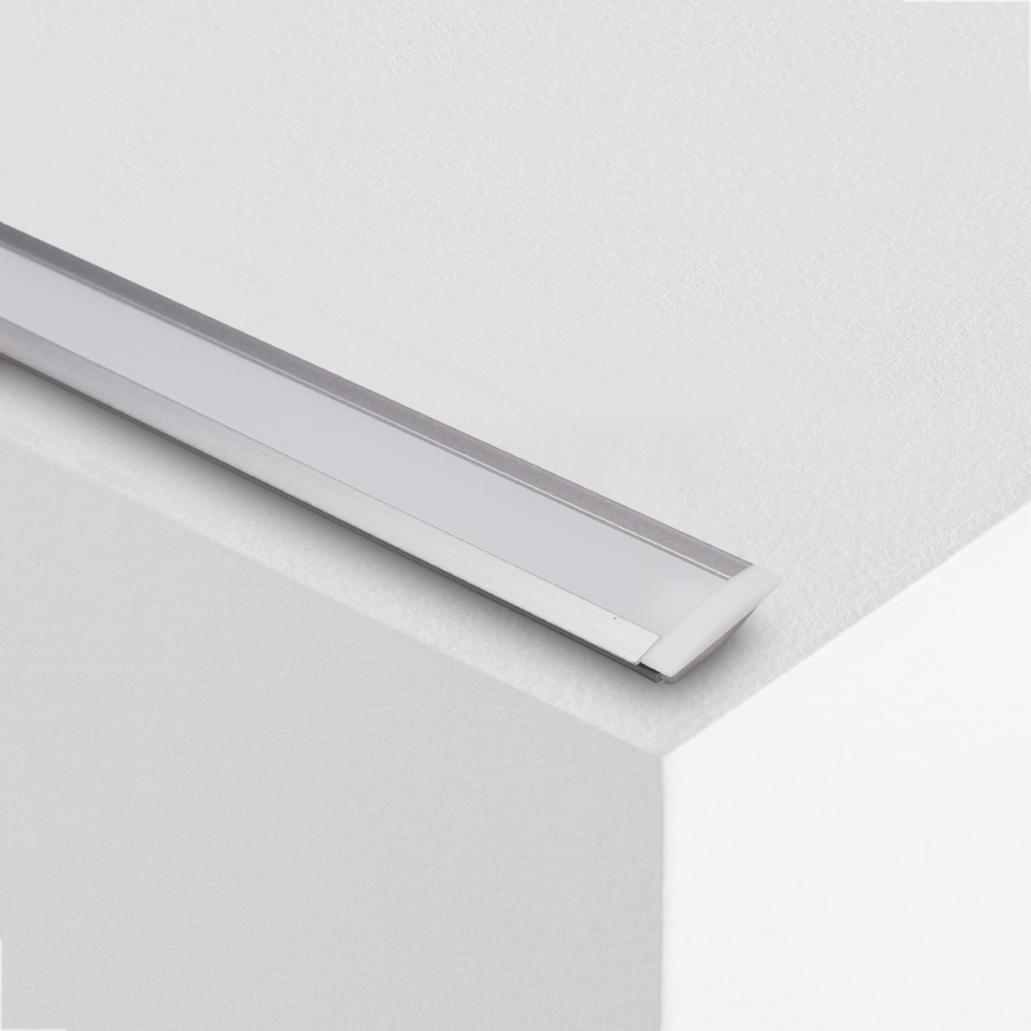 PERFIL ALUMINIO EMPOTRABLE TAPA OPAL-BLANCO 1000MM CC031