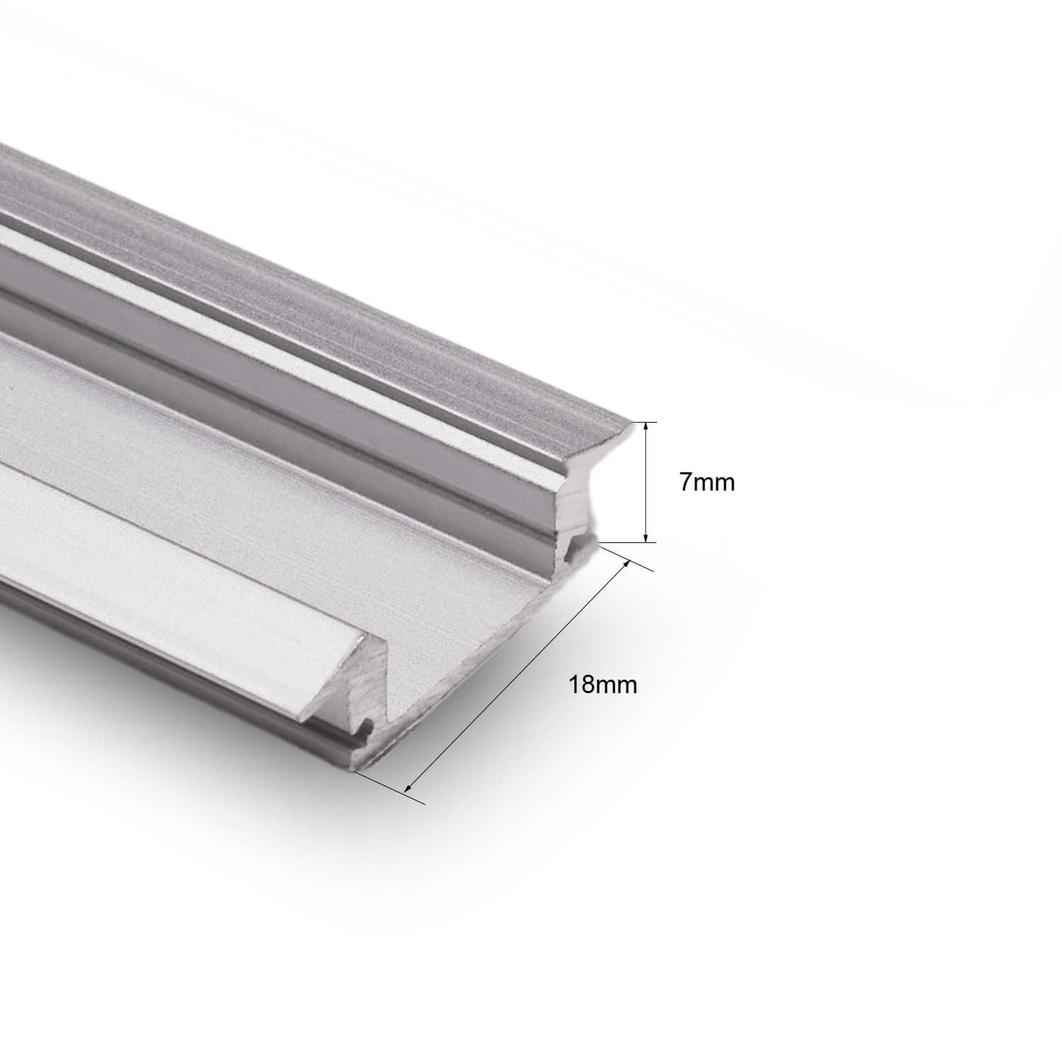 PERFIL ALUMINIO EMPOTRABLE TAPA OPAL-BLANCO 1000MM CC031