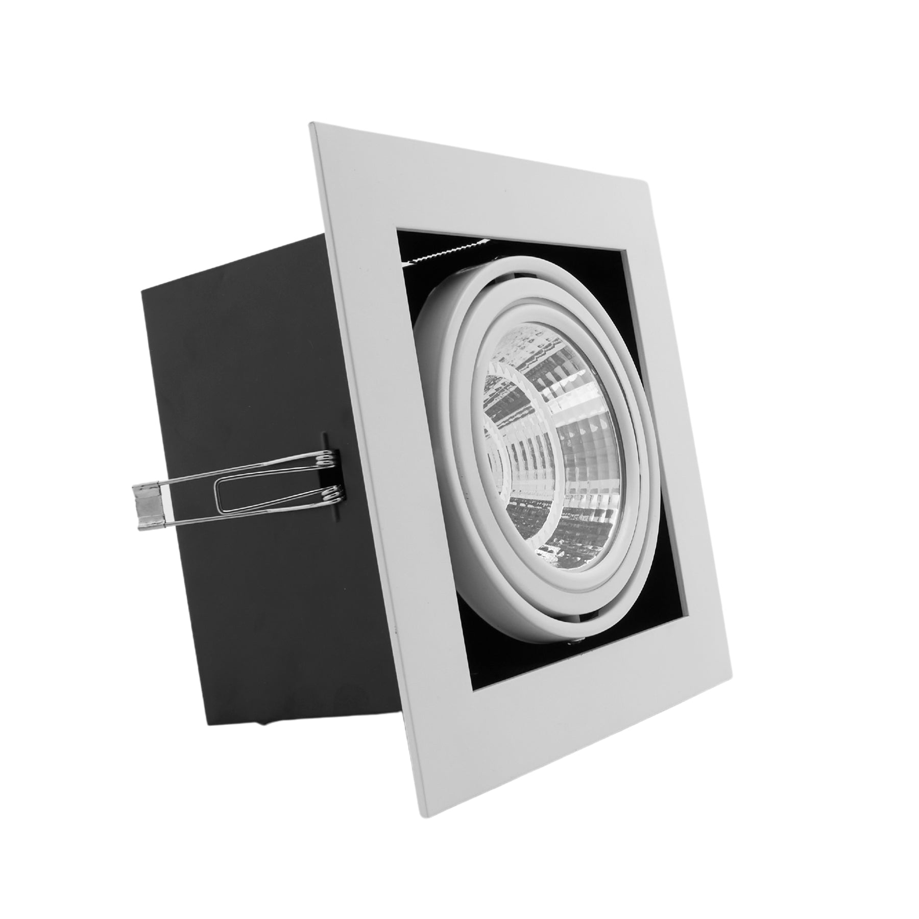 Downlight/Foco Cardan LED 20W 4100K Cuadrado empotrable corte 180mm Marco Blanco