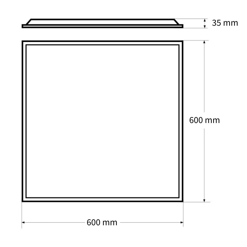 PANEL LED 48W 600x600MM 6000K 5280 LUMENES OSRAM CHIP ALTA LUMINOSIDAD